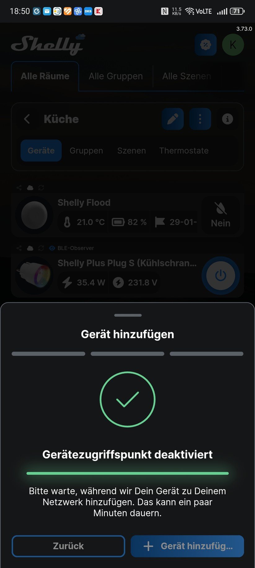 Shelly Linkedgo ST1820: Inbetriebnahme mit Shelly-App