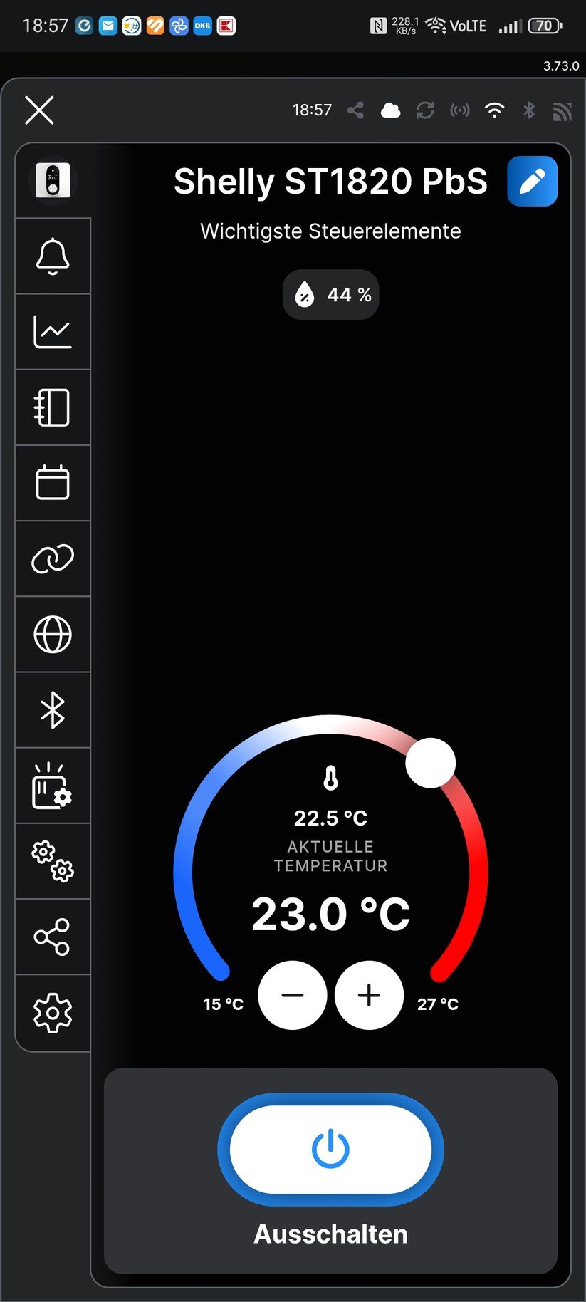 Shelly Linkedgo ST1820: Inbetriebnahme mit Shelly-App