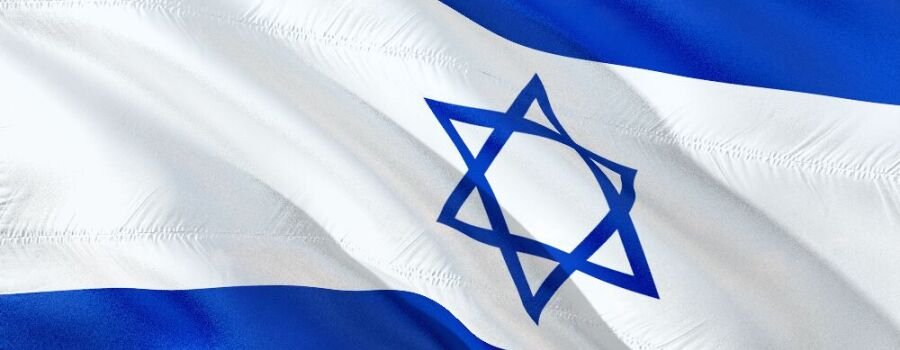 Die israelische Flagge.