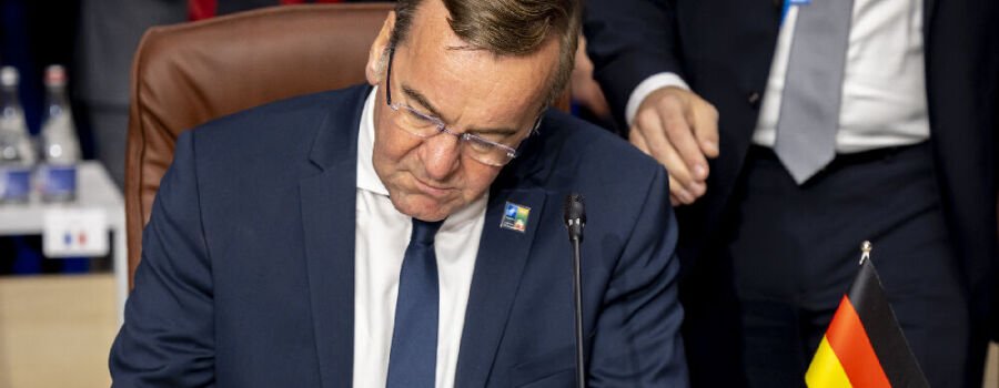 Boris Pistorius beim NATO-Treffen der Verteidigungsminister am 11. Juli 2023 in Vilnius (Litauen).