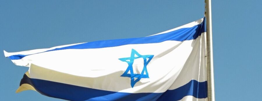 Die Flagge Israels.