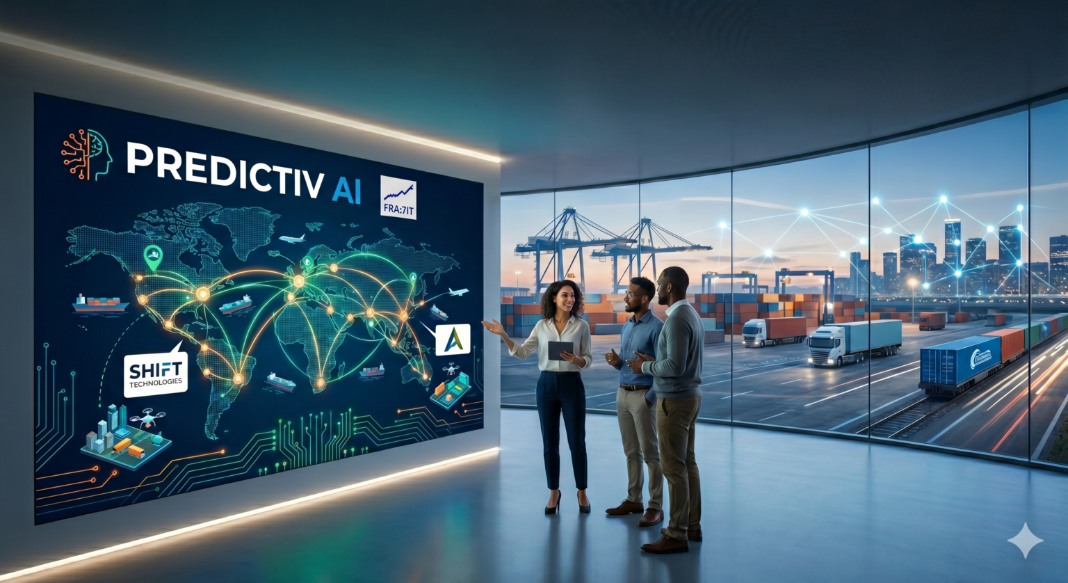 Predictiv AI Inc. (FRA:7IT) gibt strategisches Joint Venture mit Arcasia Holdings bekannt zur Skalierung der KI-gestützten Logistikplattform von Shift Technologies Predictiv AI Inc. (FRA:7IT) gibt strategisches Joint Venture mit Arcasia Holdings bekannt zur Skalierung der KI-gestützten Logistikplattform von Shift Technologies