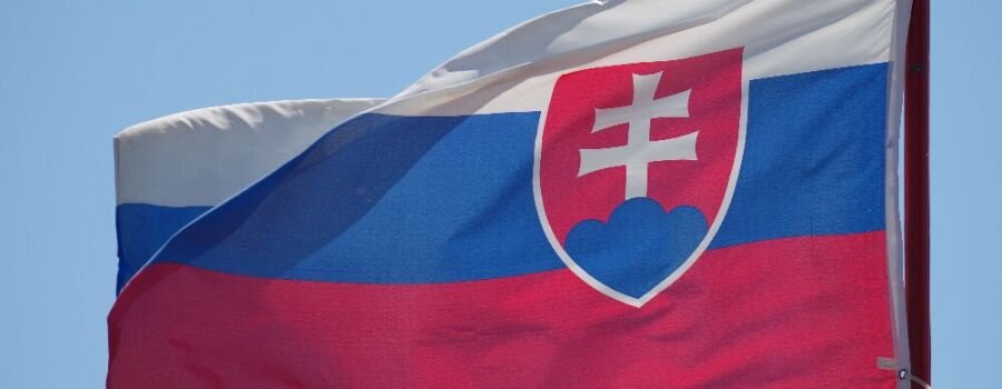 Die Flagge der Slowakei.