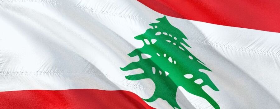 Die Flagge des Libanon.