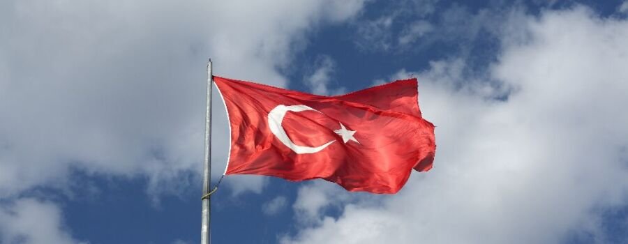 Die türkische Flagge.