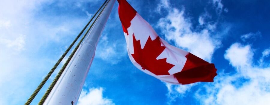 Die Flagge von Kanada.