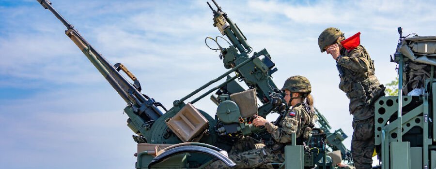 Polnische Soldaten führen während der NATO-Großübung Ramstein Legacy 22 eine Reihe von Tests mit ihrem Kurzstrecken-Luftverteidigungssystem durch.