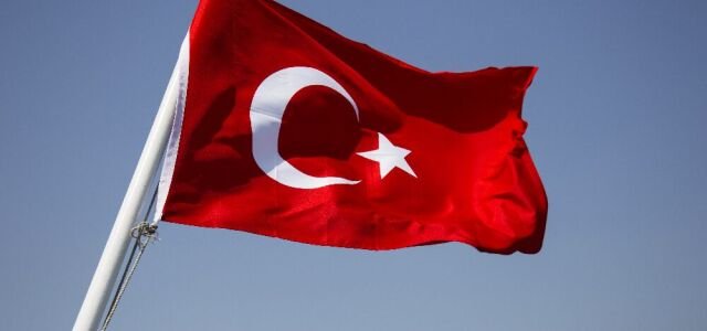 Die Flagge der Türkei.
