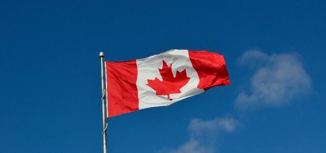 Die Flagge Kanadas.
