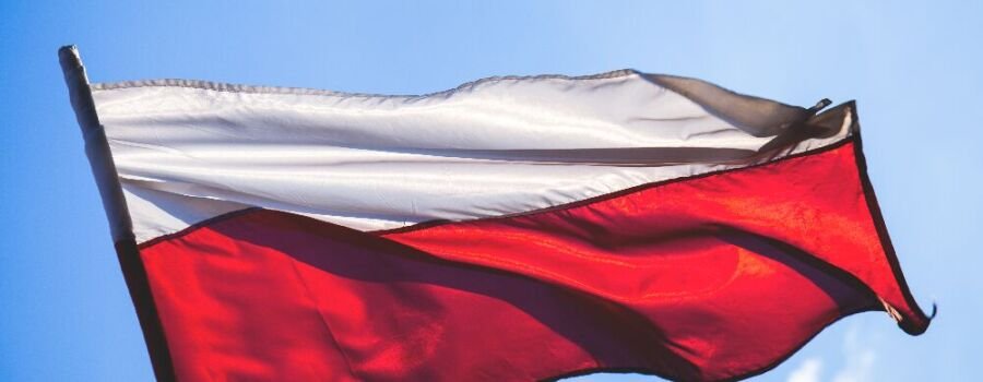 Die Flagge Polens.