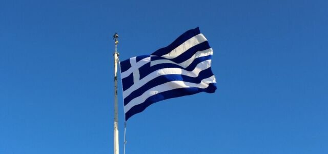 Die Flagge von Griechenland.