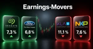 Earnings-Movers: Seagate springt 7 Prozent – KLA bricht nach Ausblick ein