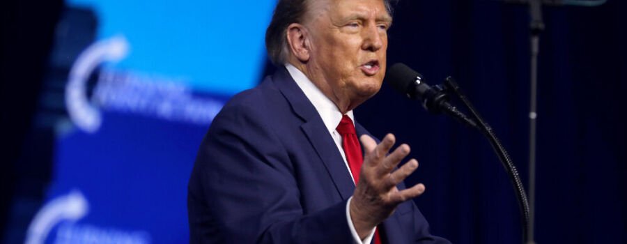 Donald Trump bei einer Wahlkampfveranstaltung in Detroit, Michigan (22. Juni 2024)