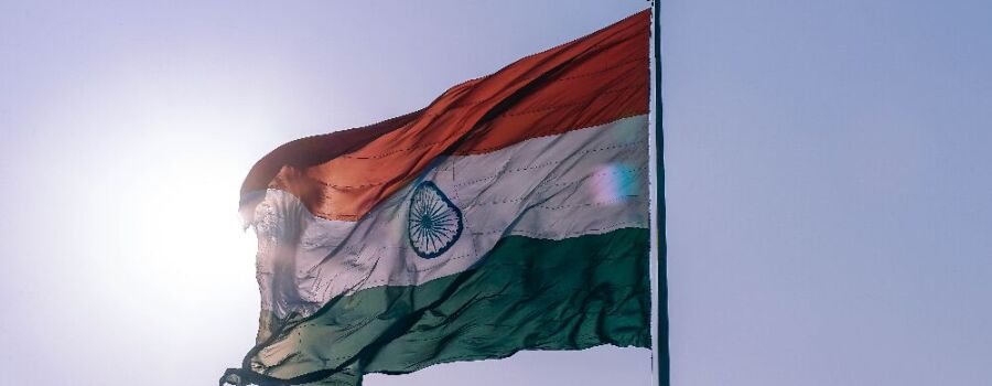 Die Flagge Indiens.