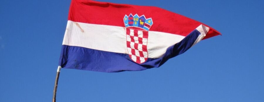 Die Flagge von Kroatien.