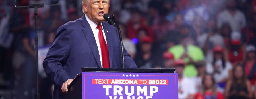 Donald Trump bei einer Wahlkampfveranstaltung in Glendale, Arizona (28. August 2024)