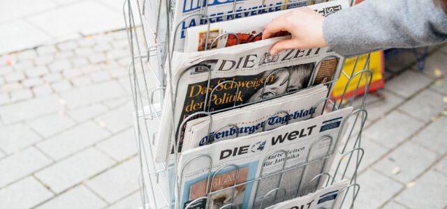 Zeitungsständer (Symbolbild).